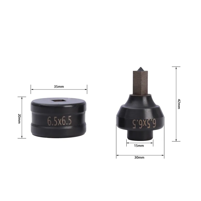 Imagem -02 - Perfurador Hidráulico Quadrado para Máquina de Perfuração Hidráulica Placa de Aço Folha de Ferro Cobre Barra de Perfuração Peça