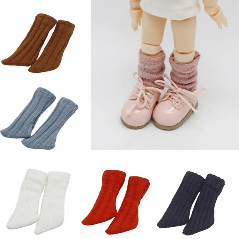 HOUZIWA1Pair OB11 Blyth Doll Accessories 1/8 1/12 Socks For Dolls