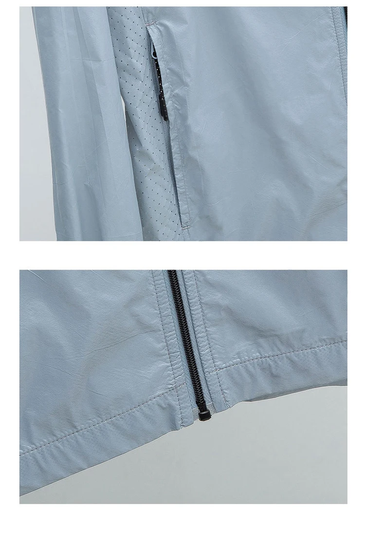 TRVLWEGO Freizeitjacken für Herren, regensichere Fahrradjacke, winddicht, ultraleicht, Windjacke, UPF70+, Lauf- und Wandermantel – Detail 11