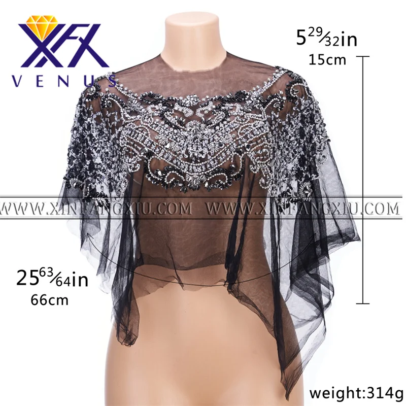 

XFX VENUS 1 Pcs Rhinestones Applique Crystal Belt Wedding Patches Trimming for Women Dress Clothes Fabric Parches Applique Patch