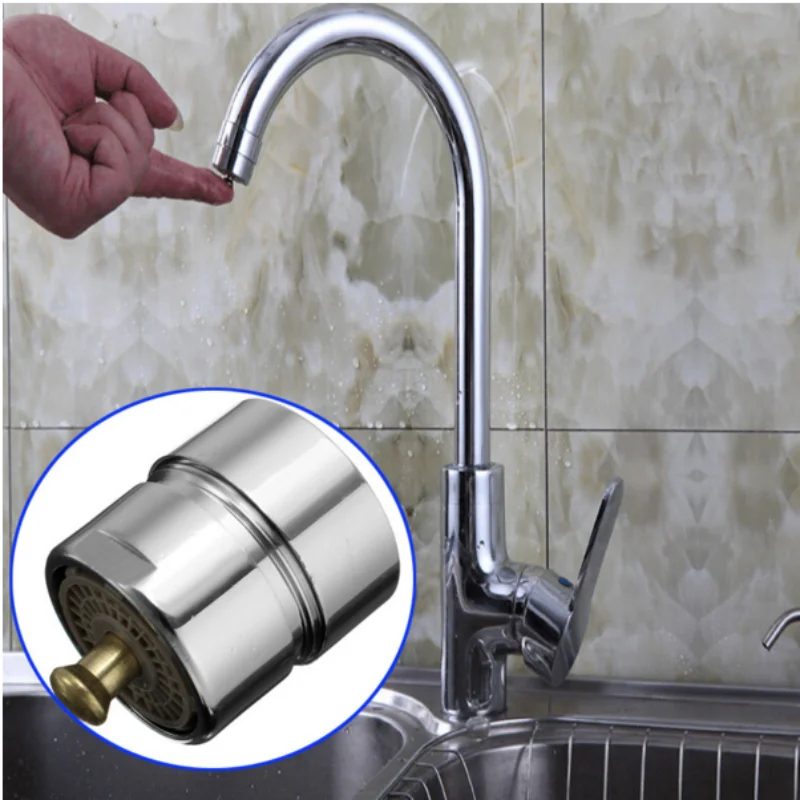 Brass One Touch Control Faucet Aerator Water Saving Tap ​23.6mm Stop Water Parts​ Kitchen Faucet Accessories