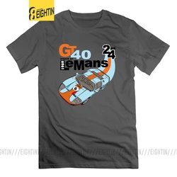 Classic Ford GT40 T-Shirt Men's Clothing Tees Vintage Plus Size T Shirts Awesome Round Neck 100% Cotton Short Sleeve