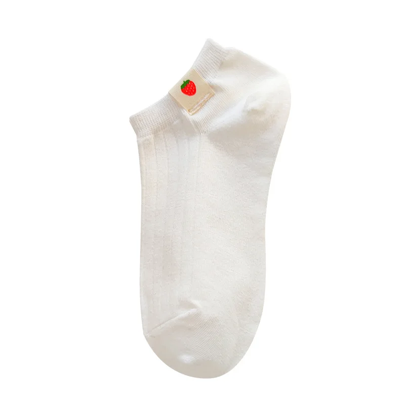Socks women white 100 cotton fruit Invisible Short Woman Sweat summer girl women\'s socks ankle low female Invisible Kawaii Sox