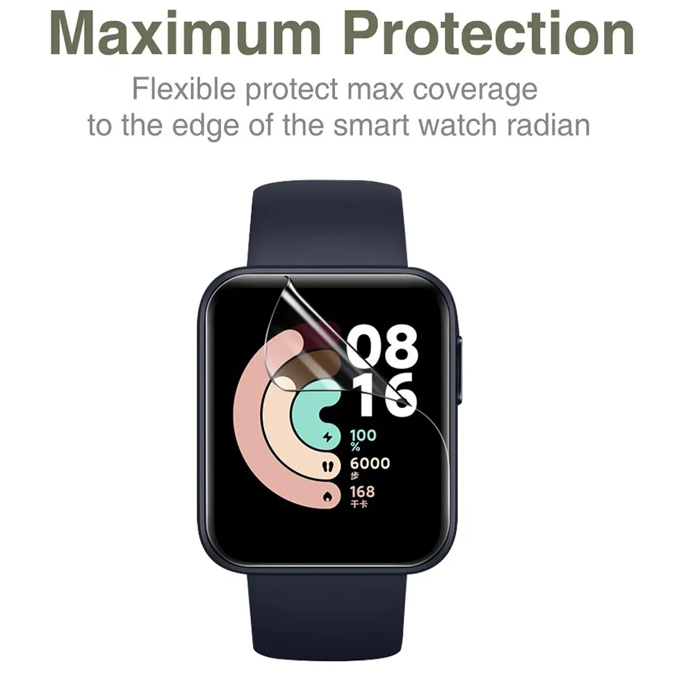 Protector 3D de borde curvo para Xiaomi Redmi watch 2 lite, cubierta de pantalla transparente de TPU, HD