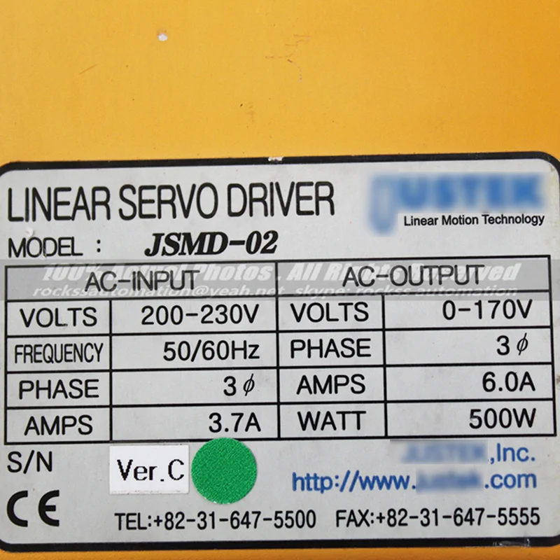 JSMD-02 Linear Servo Driver Used In Good Condition