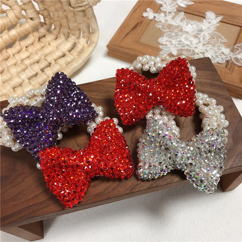 

Fashion Girls Fabric art hair accessories Cute Sweet Kids Girls hair band headband rubber band easy matching elastic hair bands