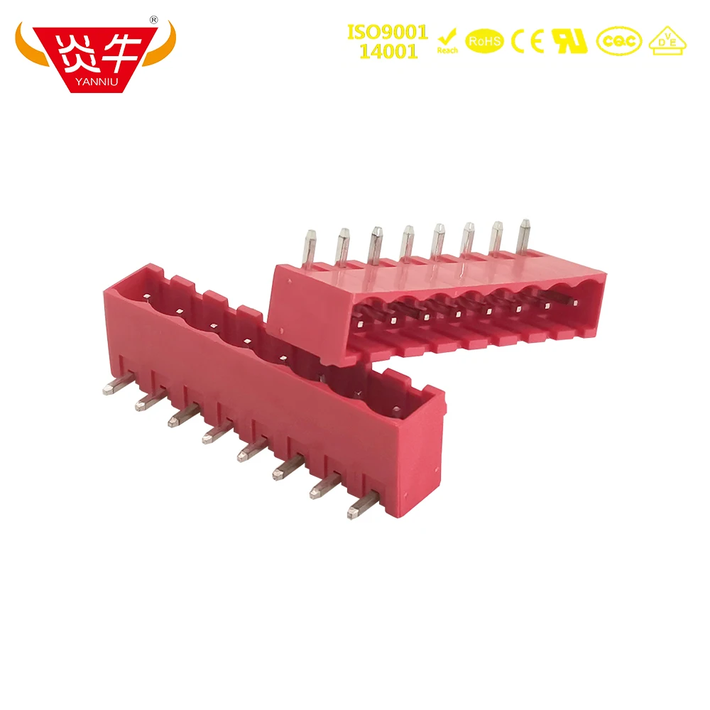 50Pcs Red KF2EDGRC 5.08mm 2P ~ 12P PCB CONNECTOR PLUG-IN TEMINAL BLOCK 2EDGRC 2PIN ~ 12PIN MSTBA 2,5 G 1757242 PHOENIX  DEGSON