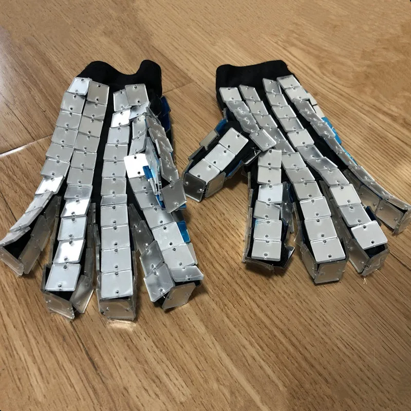 Zilveren Spiegel Korte Handschoenen Podiumaccessoires Voor Zangeres Dancer Bar Concertshow Prop Ornament