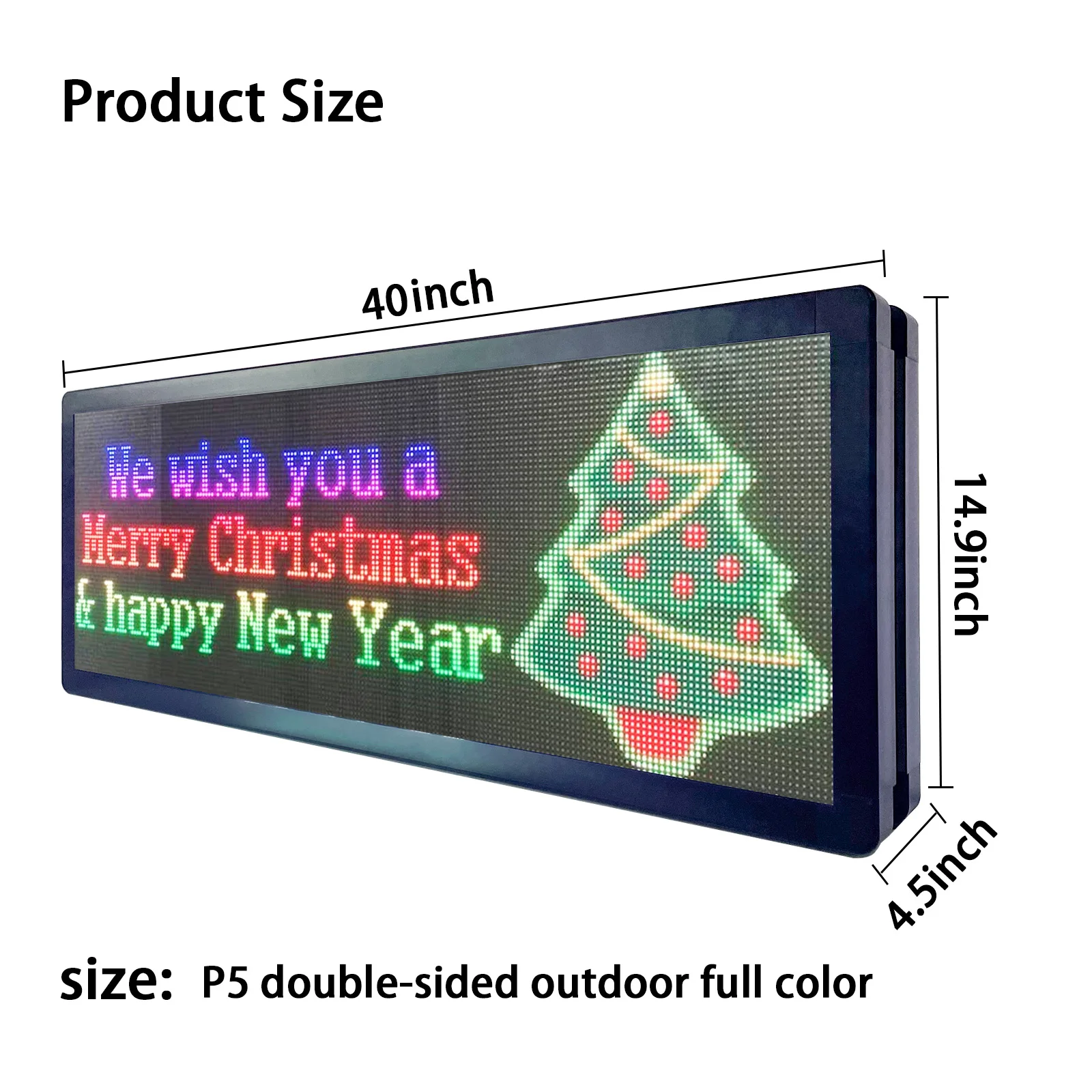 

P5MM Outdoor Full Color Waterproof Double-Sided Display Programmable RGB LED Display Sign Board Program Via USB And Wifi