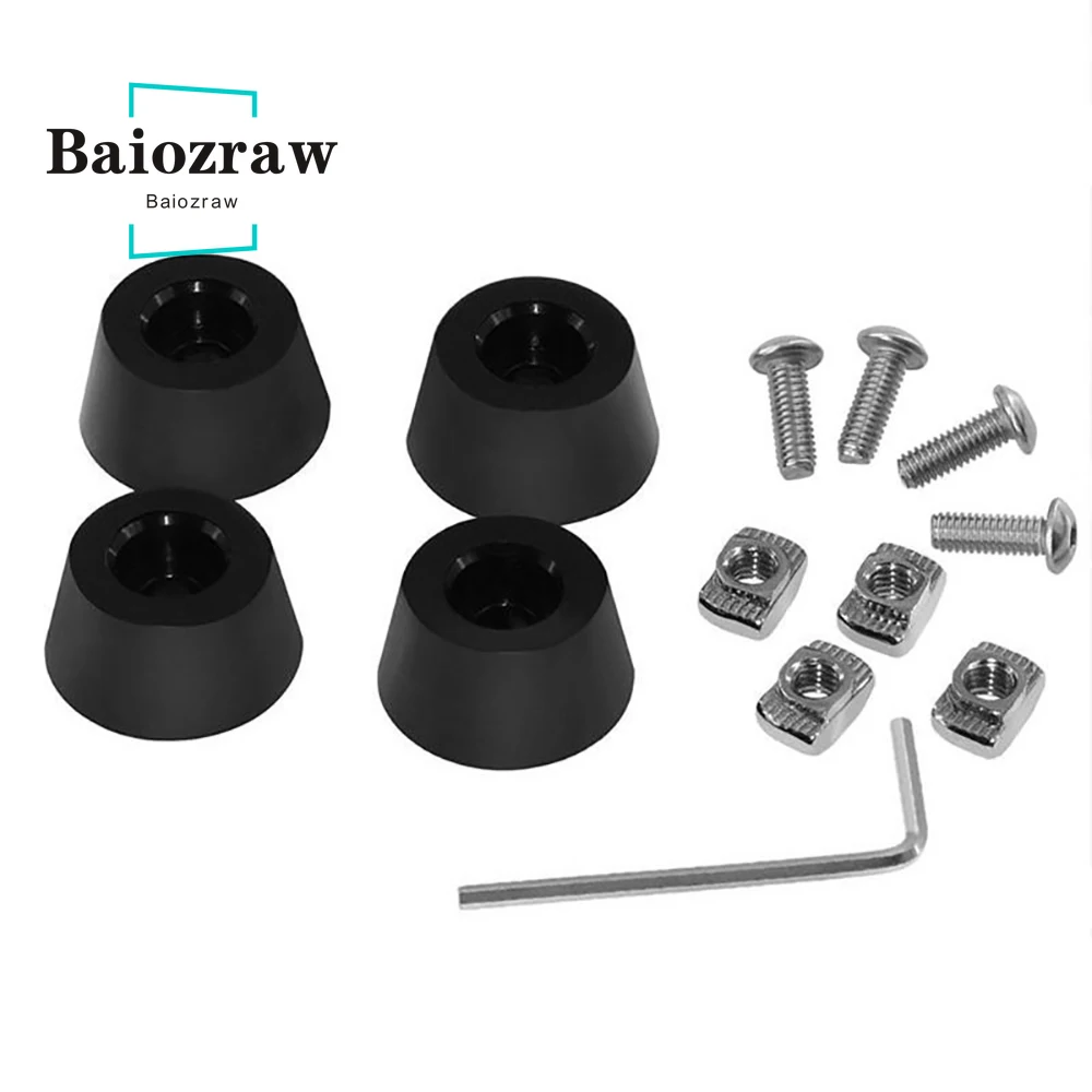 

4 Sets 3d Printer Antivibration Feet for I3 MK3 Printer Kit Anti-vibration Rubber Landing Mat Feet for 2020 Profile