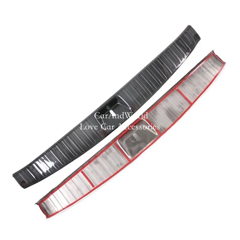 Stainless Steel Body Rear Bumper Protector Cover Tail Door Sill Pedal Trims Car Moulding Accessories For Kia Carnival 2021-2025