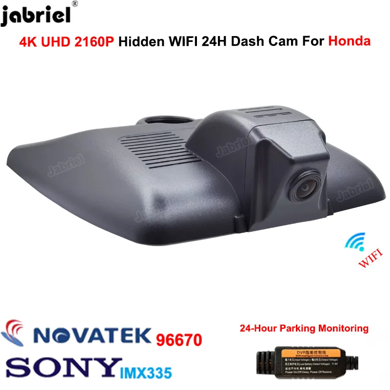 

Auto Wifi 4K 2160P Dash Cam Car Dvr Camera 24H Video Recorder For Honda Fit 2019 2020 2021 For Honda Jazz GR9 2019 2020 2021