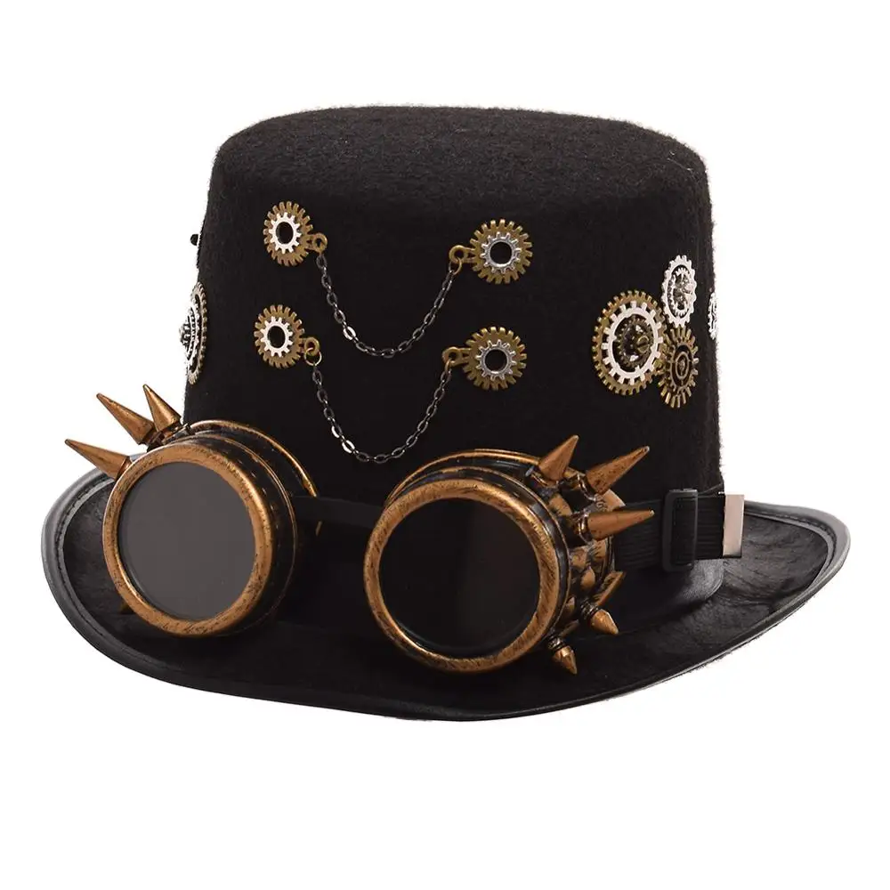 

Gothic Hat Men Women Steampunk Top Hats Magic Gentleman Cosplay Halloween Party