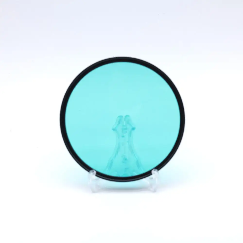 UV IR 컷 77mm 둥근 금속 프레임 링 블루 컬러 필터 BG39