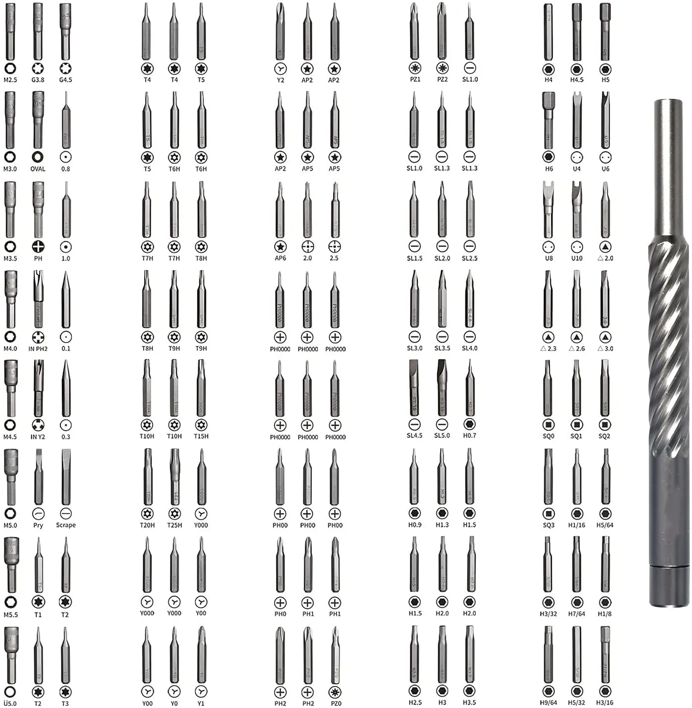 128 IN 1 Precision Screwdrivers Set,with 120 bits Included Slotted, Phillips, Hex, Torx Repair for Furniture, Laptop, PC, Camera