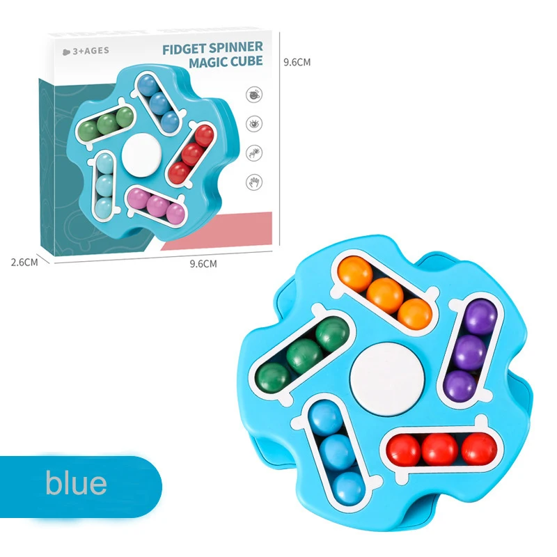 Cubo giratorio de descompresión para la yema del dedo para niños, puzle de inteligencia, giroscopio, juguete educativo