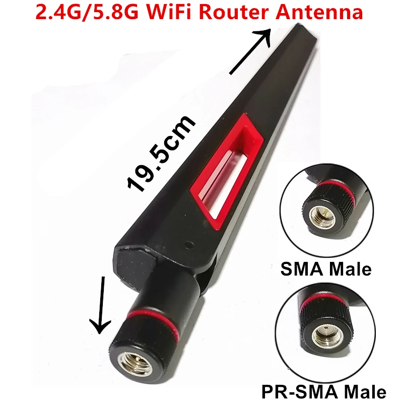 Dual Band 2.4G 5G 5.8G WIFI Router Antenna Gain Long Range RP SMA Male Universal Antennas Amplifier For ASUS Routers Antenne