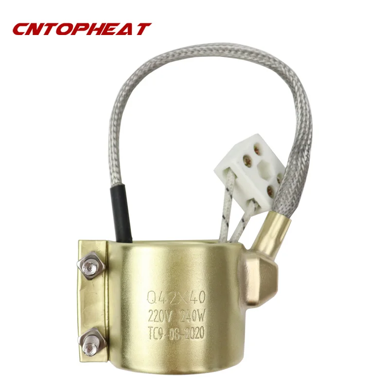 Aquecedor elétrico de barril de cobre com molde injetado, 42x40 220v, faixa aquecedora de barril