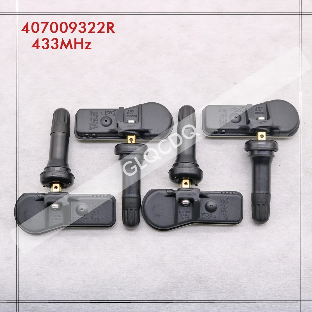 SENSOR de presión de neumáticos para coche, accesorio para RENAULT CAPTUR 2013-2016, RENAULT ARKANA TPMS 2019 MHz, NISSAN 40700-9322R 407009322R, 2026-433