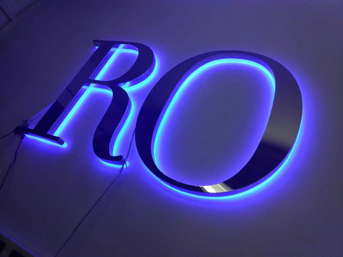 Backlit Halo Lighting Illuminated Letters Signs, Brand's Logo and Name, brilliant 3D Effect, Manufacture