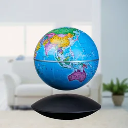 Magnetic Levitation 6-Inch Globe Flying Saucer Base Globe Home Office Decorative Ball Floating 360 Degree Rotation Creative Gift