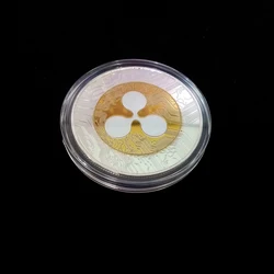 1 Piece Gold Plated Ripple Coin XRP CRYPTO Commemorative Ripple XRP Collector's Coin New Gold Silver Plated Iron Art Collection