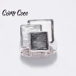 Cring Coco 2020 New Arrivals Geometric Rings for Women Fashion Girls Friends Gift Trendy Enamel Alloy Metal Fnger Ring Jewelry