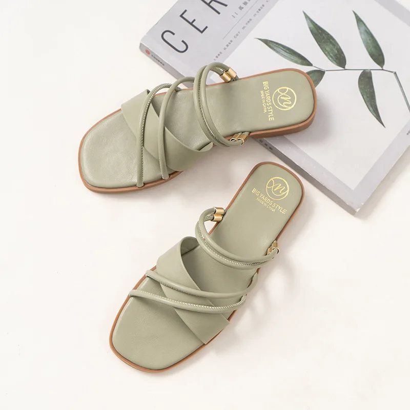 

2021 New Women's Sandals Summer Stylish Casual Slippers Breathable Open Toe Beach Slides Size 43