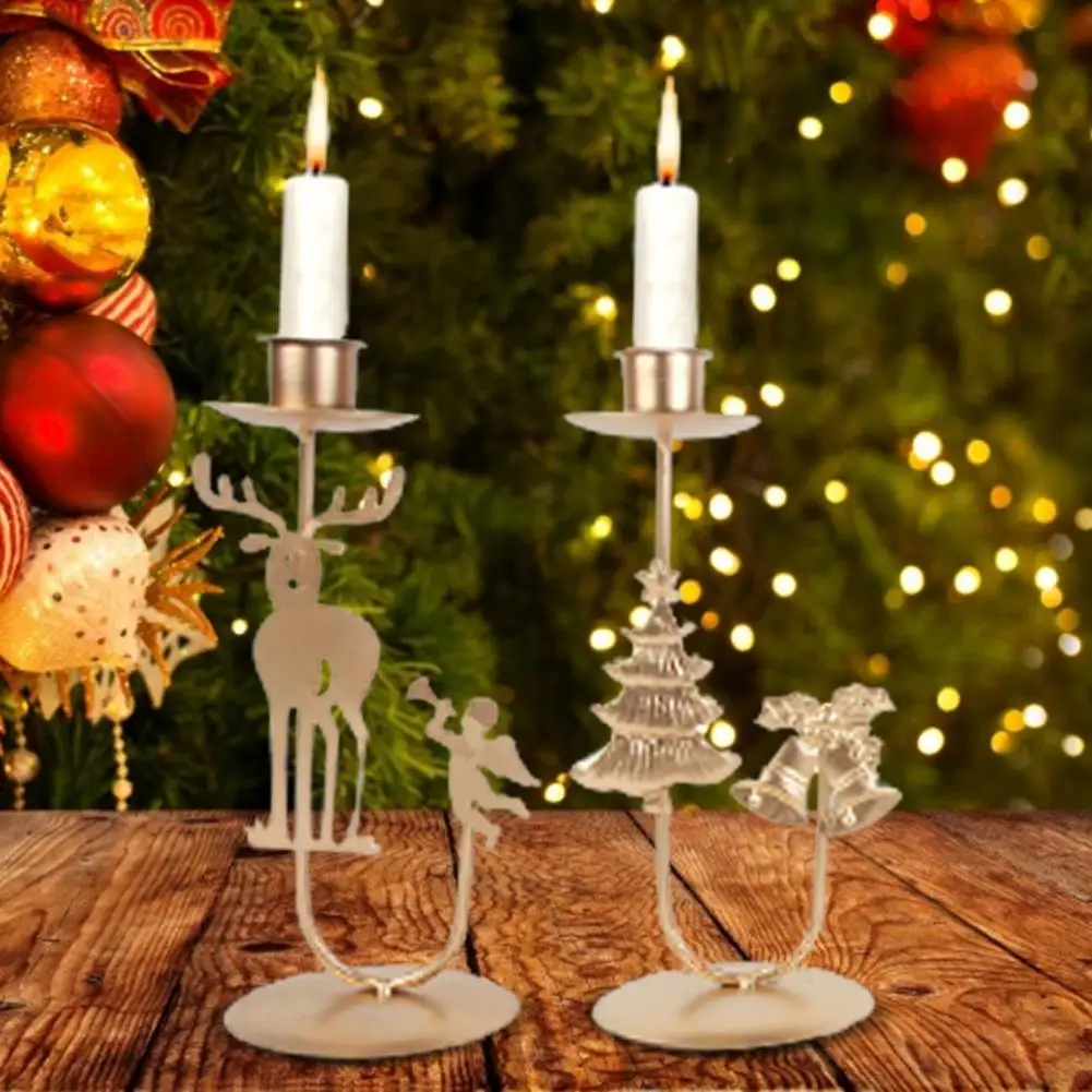 5 Styles  Great Snowman Shaped Desktop Candlestick Ornaments Lightweight Candlelight Stand Attractive   for Party