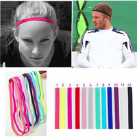 1PC Candy Color Women Men Yoga Hair Bands Sports Headband Girls Gym Sport Anti-slip Elastic Sweatband Football Running Biking