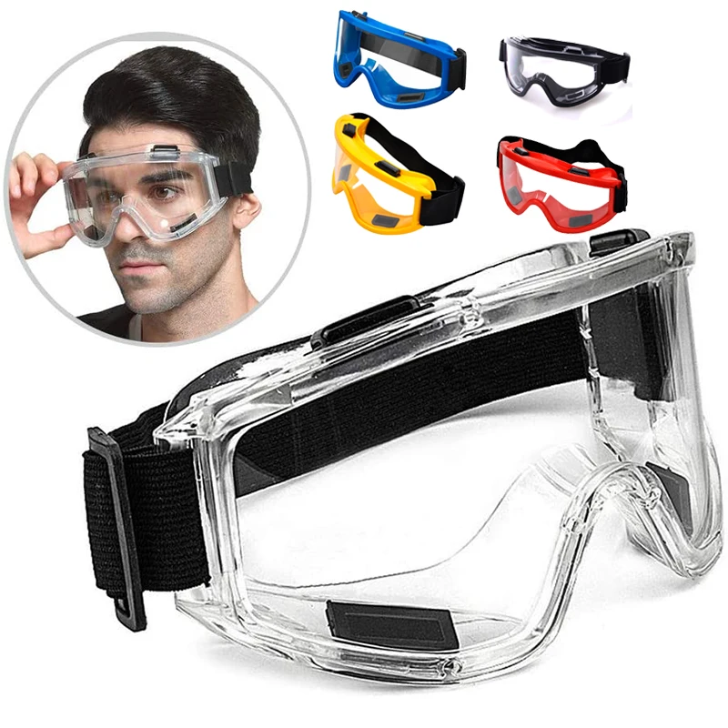 Gafas de seguridad antiniebla, antisalpicaduras, a prueba de polvo, a prueba de viento, para laboratorio, protección ocular, lentes transparentes