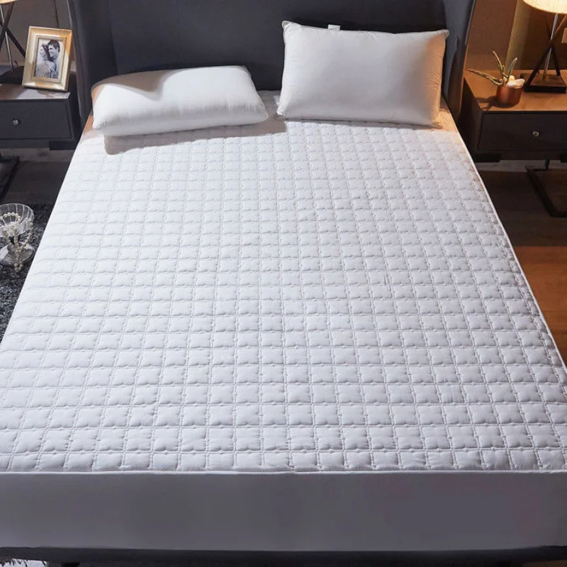 Hot-selling white bedroom Simmons dust-proof anti-skid antibacterial bed sheet bed hat household cotton mattress.