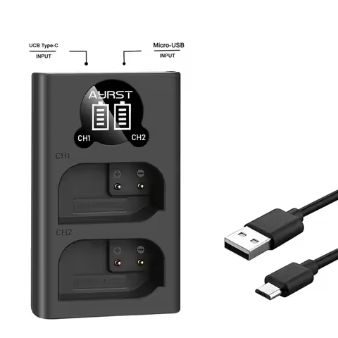 DMW-BLK22 DMWBLK22 BLK22 Dual USB battery charger for Panasonic Lumix DC-S5 DC-S5 II DC-S5 IIX GH5 II GH6 S5II S5M2 GH5M2 Camera