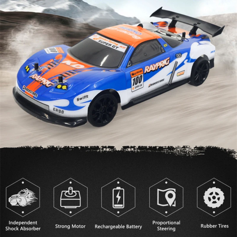 Simulation High Speed Road Drift Racing RC Car Proportional Steering Independent Shock Absorber Multi-terrain Access Kid Car Toy