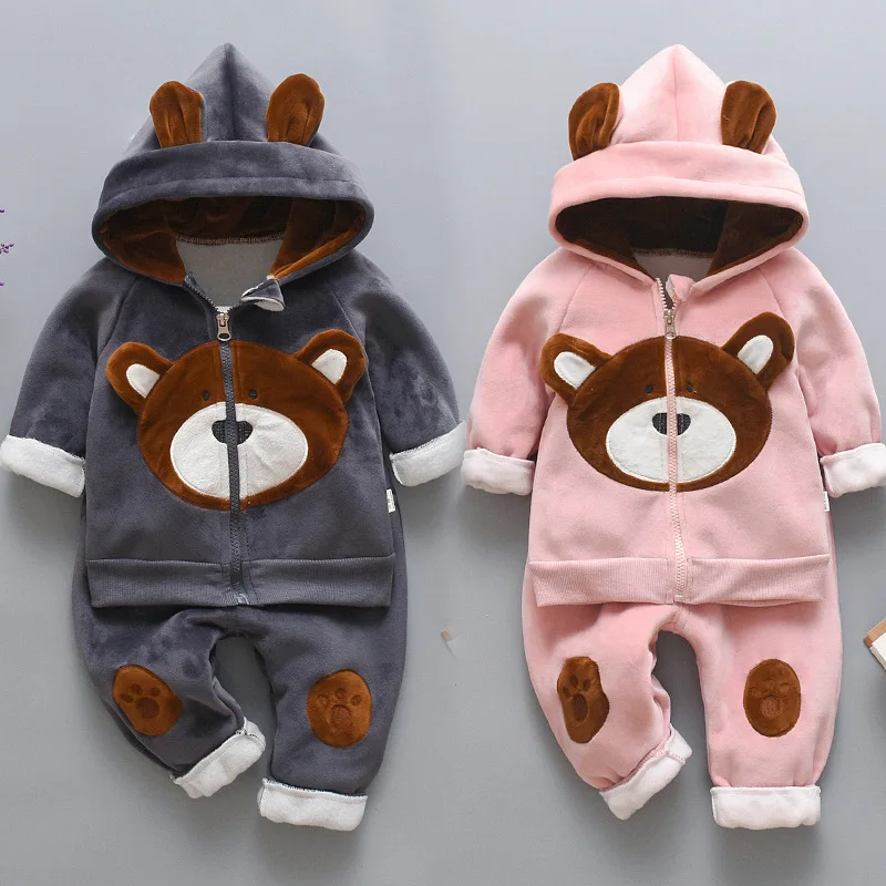 Toddler Boys Clothes 2023 Autumn Winter Kids Girls Clothes Hooded+Pant 2pcs Outfit Children Clothing Suit For Boys Clothing Sets