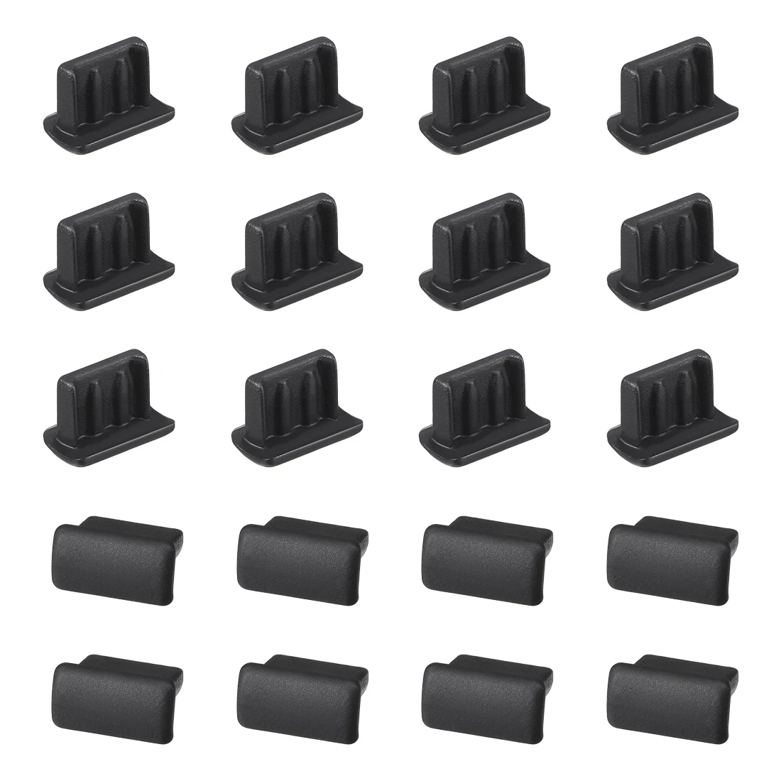 Uxcell 20pcs Silicone Mini USB Cap Port Cover Anti Dust Protector 7x2mm Dust Plug Silicone Anti-dust Stopper