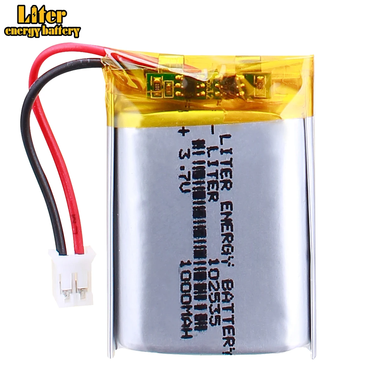 JST XHR 2.0mm 2pin 3.7V 1000MAH 102535 Lithium Polymer LiPo Rechargeable Battery For Mp3 headphone PAD DVD bluetooth camera