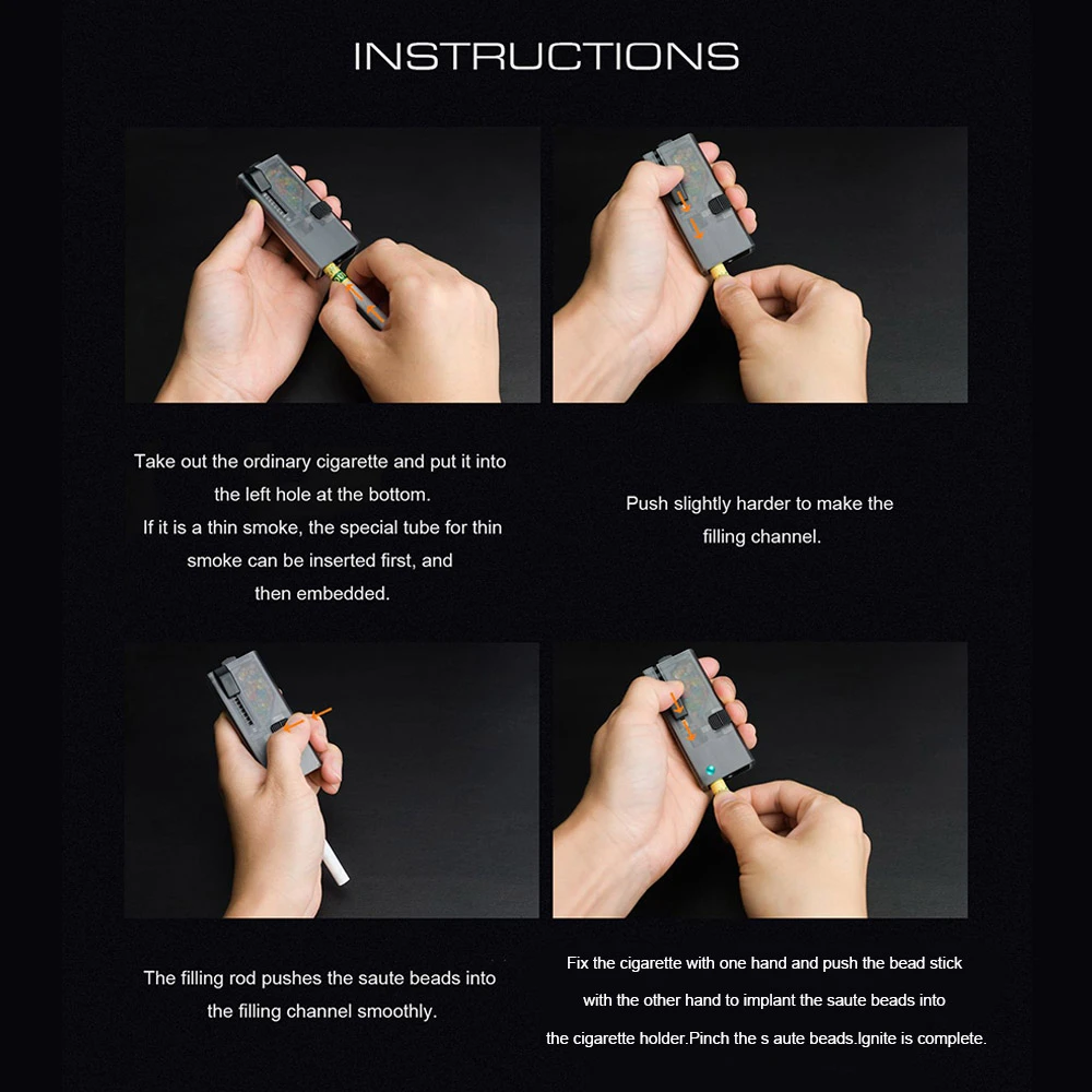 Aggiorna la scatola di Capsule con filtro per sigarette portatile semplice perline di scoppio miste sapore di frutta di ghiaccio per sigarette custodia pop Super menta