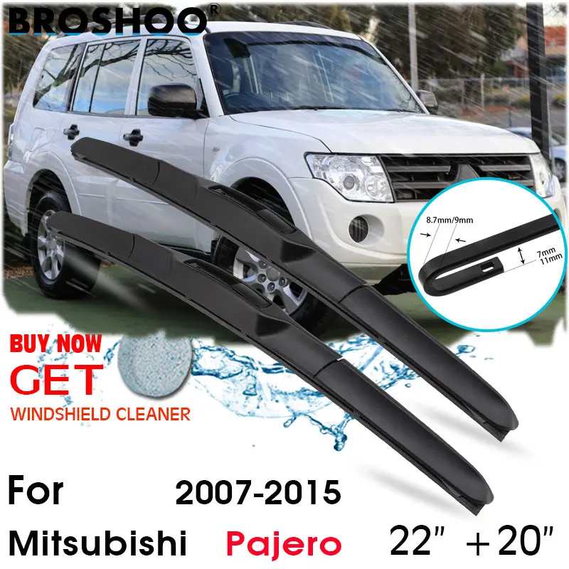 

Car Wiper Blade Front Window Windscreen Windshield Wipers J hook Blades Accessories For Mitsubishi Pajero 22"+20" 2007-2015