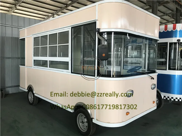 Thiết Kế Mới Đẹp Dài 4.2 M Xe Thức Ăn Điện Đa Năng Đựng Thực Phẩm Tùy Chỉnh Thực Phẩm Xe Tải