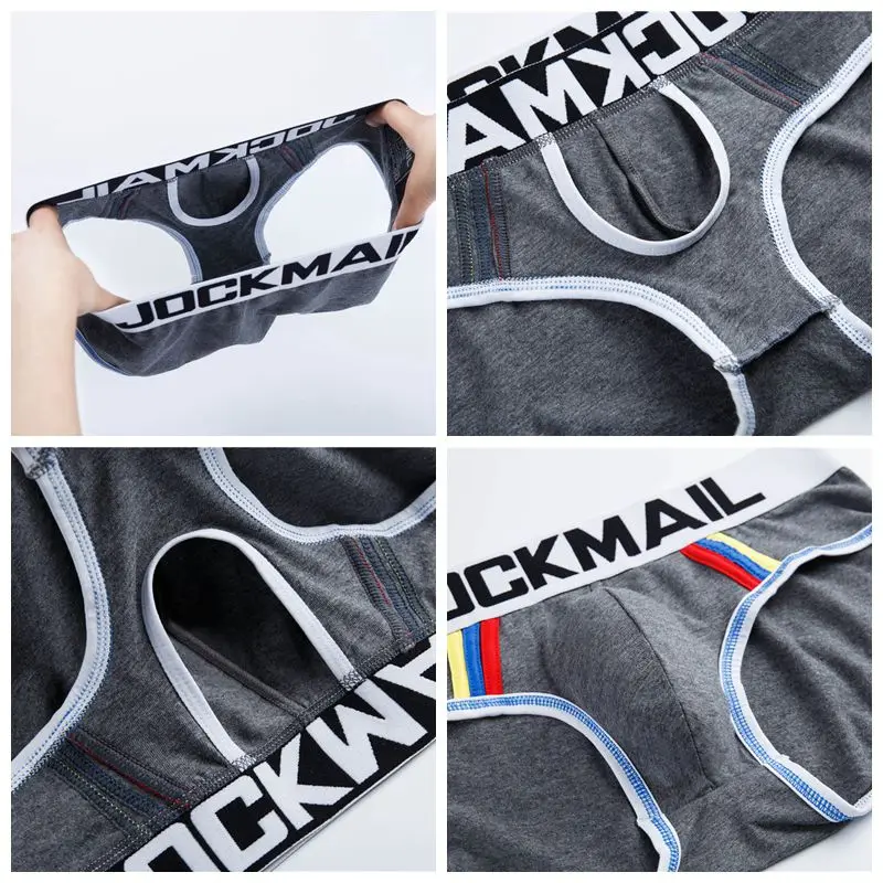 Sexy Men Underwear Briefs U Convex Big Penis Pouch Design Wonderjock Men Cotton Briefs for Man Bikini Adjustment Ring Cock