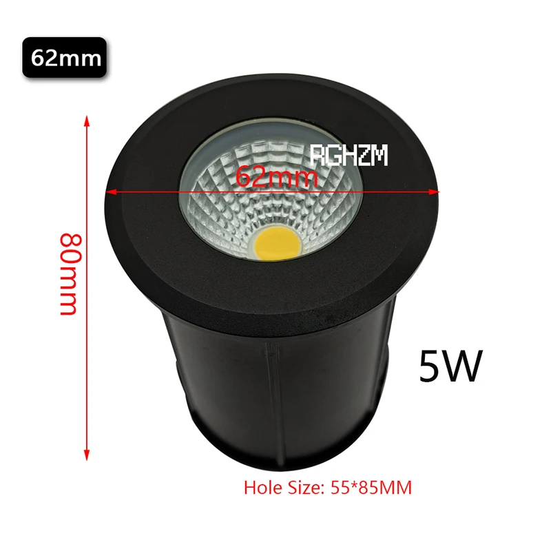 1W 3W 5W LED Buried IP67 AC85-265V DC12V Outdoor Recessed Deck Light Garden Decoration Underground Lamp Sidewalk Lighting