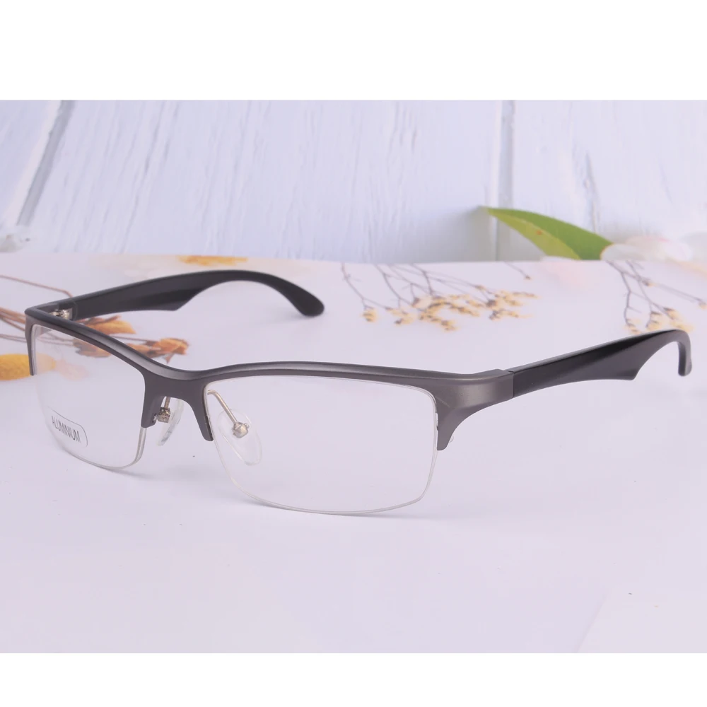 High performance to price Aluminum eyeglasses computer myopia sport man for climb ride drive super light  male glasses half rim