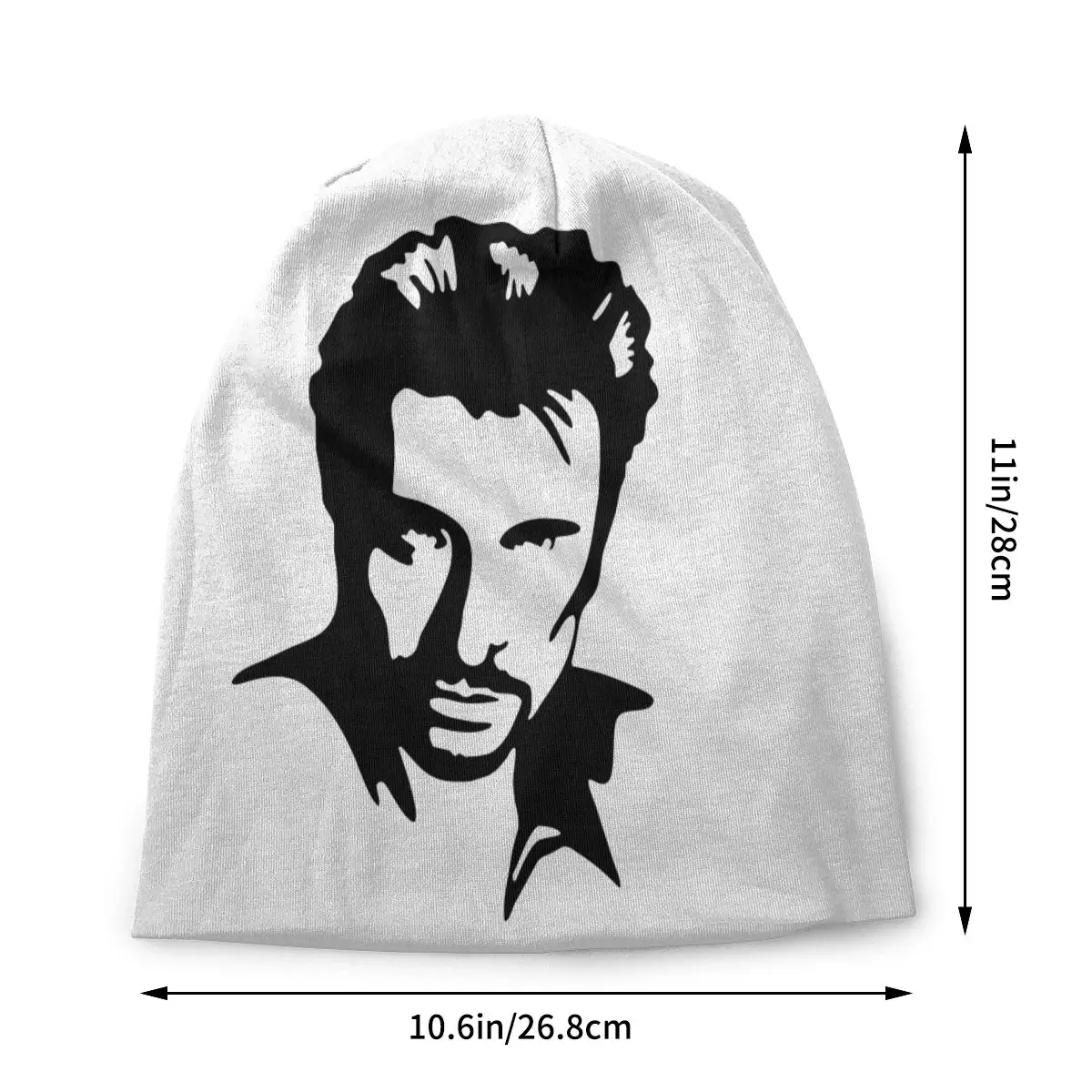 Johnny Hallyday Singer Skullies Beanies Hats Hip Hop Autumn Winter Ski Men Cap Adult Warm Thermal Elastic Bonnet Knitting Hats