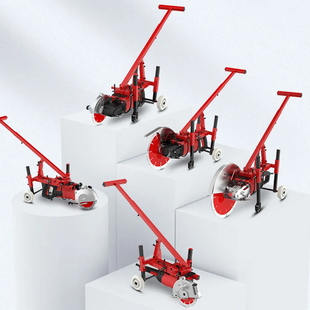 Hand Push Floor Slotting Machine Bracket Cement Road Cutting Machine Bracket Hydropower InstallationConcrete Slotting Power Tool