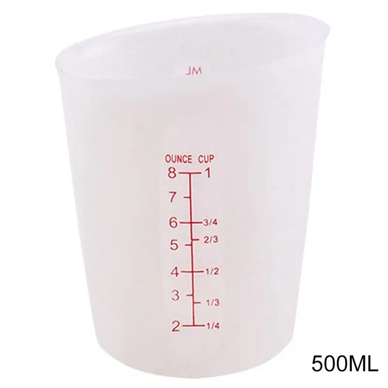 Silicone 250ml 500ml Measuring Cup Kitchen Measuring Cup Silicone Dual-Scale Mixing Cup Measuring Tool for Baking