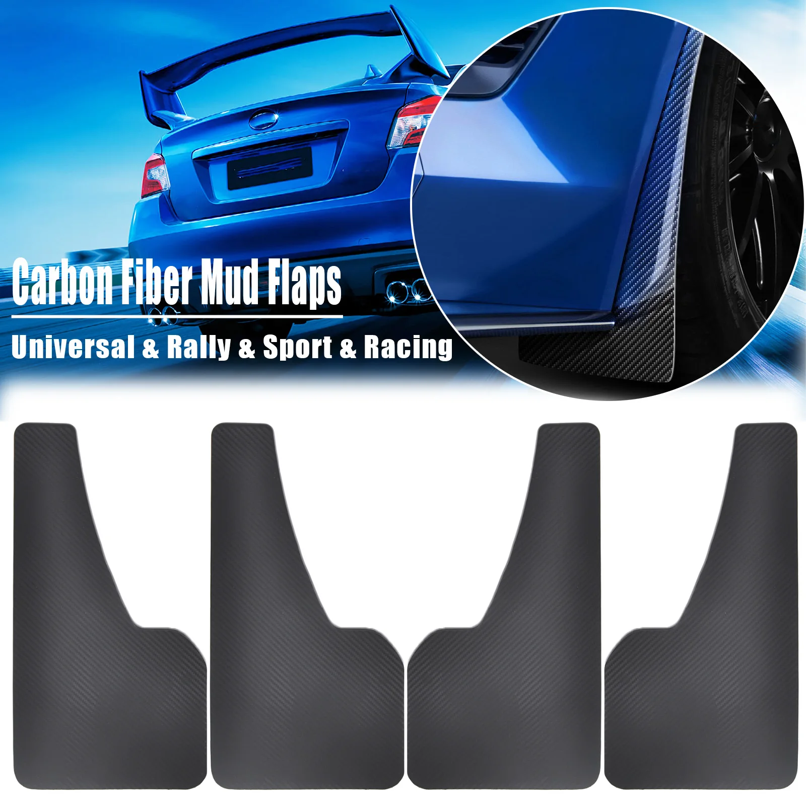 Universal Mud Flaps Mudflaps Splash Guards Fender Flares Carbon Fiber For Mitsubishi Skoda Peugeot Citroen VW BMW AUDI TOYOTA