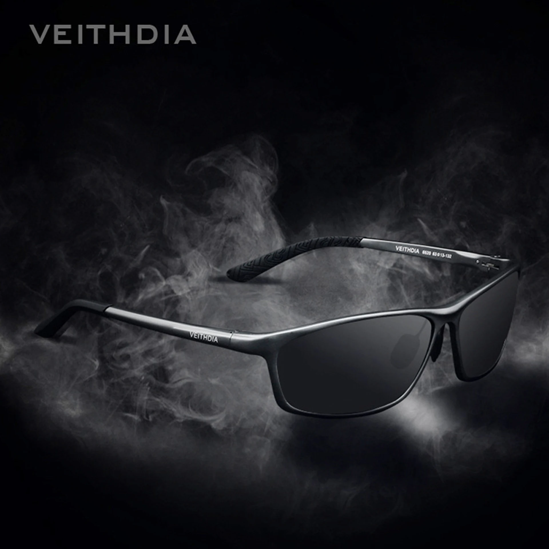 VEITHDIA-Vintage Aluminum Outdoor Polarized Sunglasses for Men, Driving Sun Glasses, Brand Designer, UV400 Lens, VT6520, Fashion