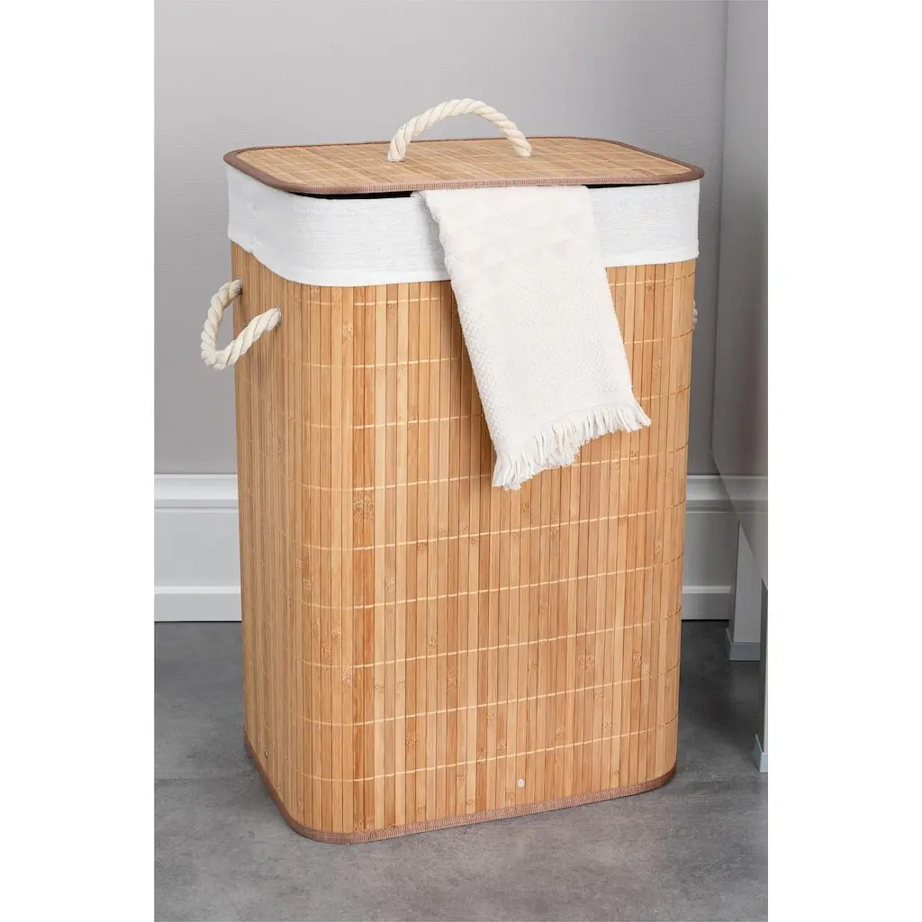 Foldable bamboo storage basket large clothes storage laundry basket 40x30x60 cm home bathroom free shipping Turkey