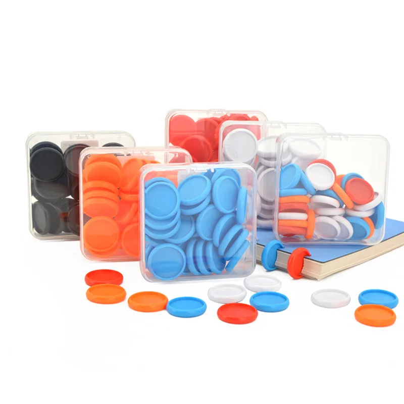 30 قطعة 24/28 مللي متر الموثق خواتم مع صندوق ل discبها بنفسك Discbound/مخطط الفطر حفرة DIY بها بنفسك أوراق فضفاضة ملزمة خواتم CX19-009